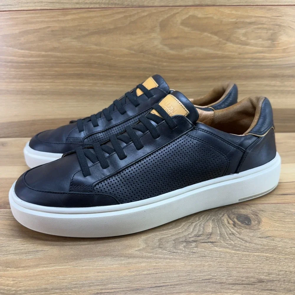 Allen Edmonds Oliver Sneakers Mens 10.5 D Black Leather Slip On Business Casual